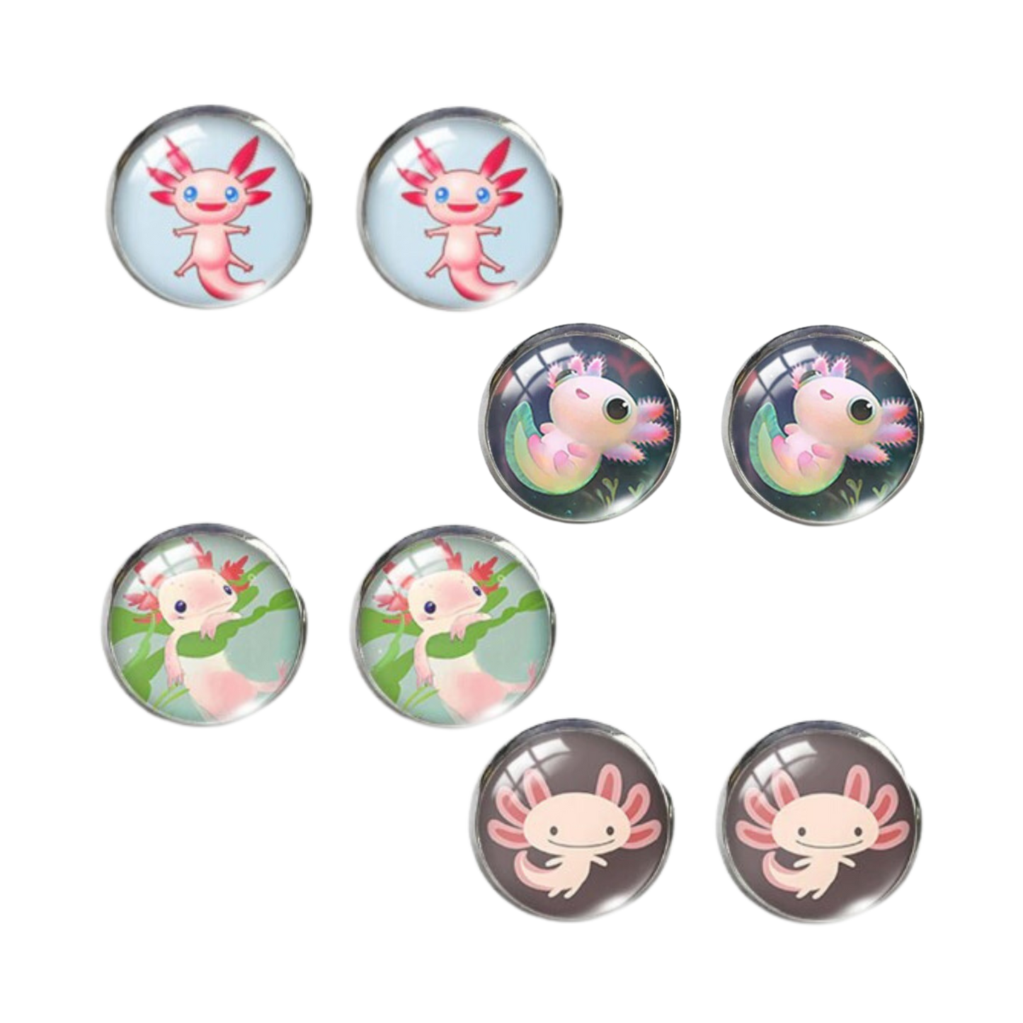 Axolotl Round Earrings