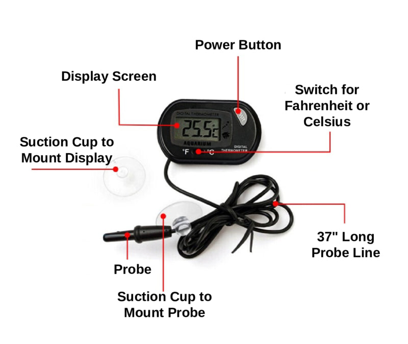 Digital LCD Aquarium Thermometer