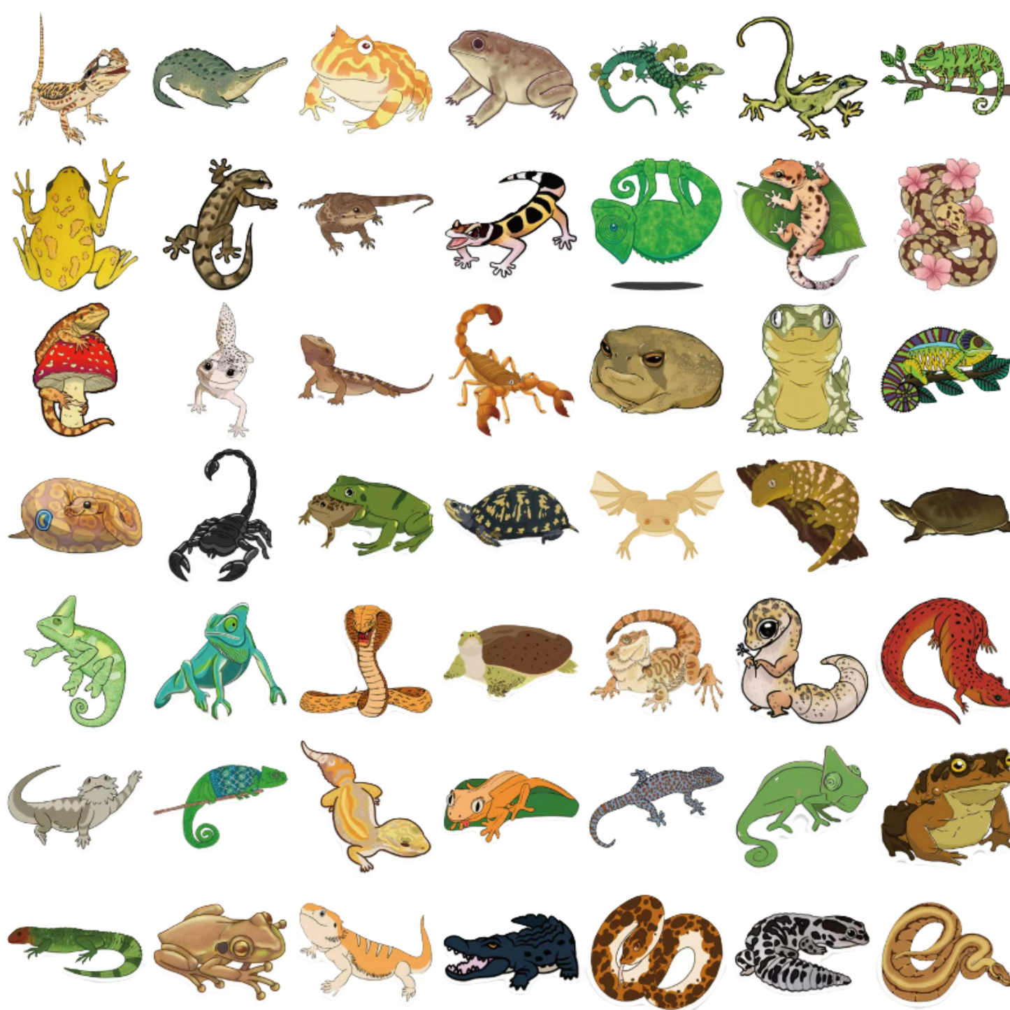 50 pcs Reptile Stickers