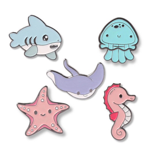 Ocean Animal Enamel Pins