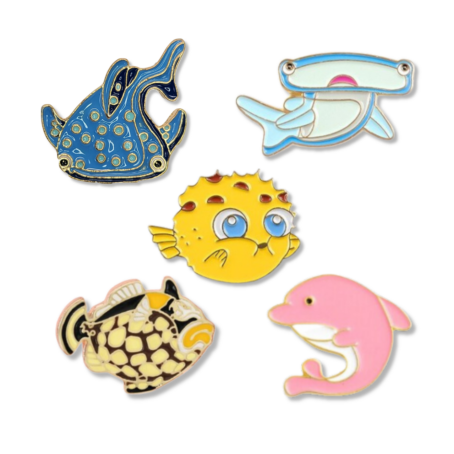 Sea Animal Enamel Pins