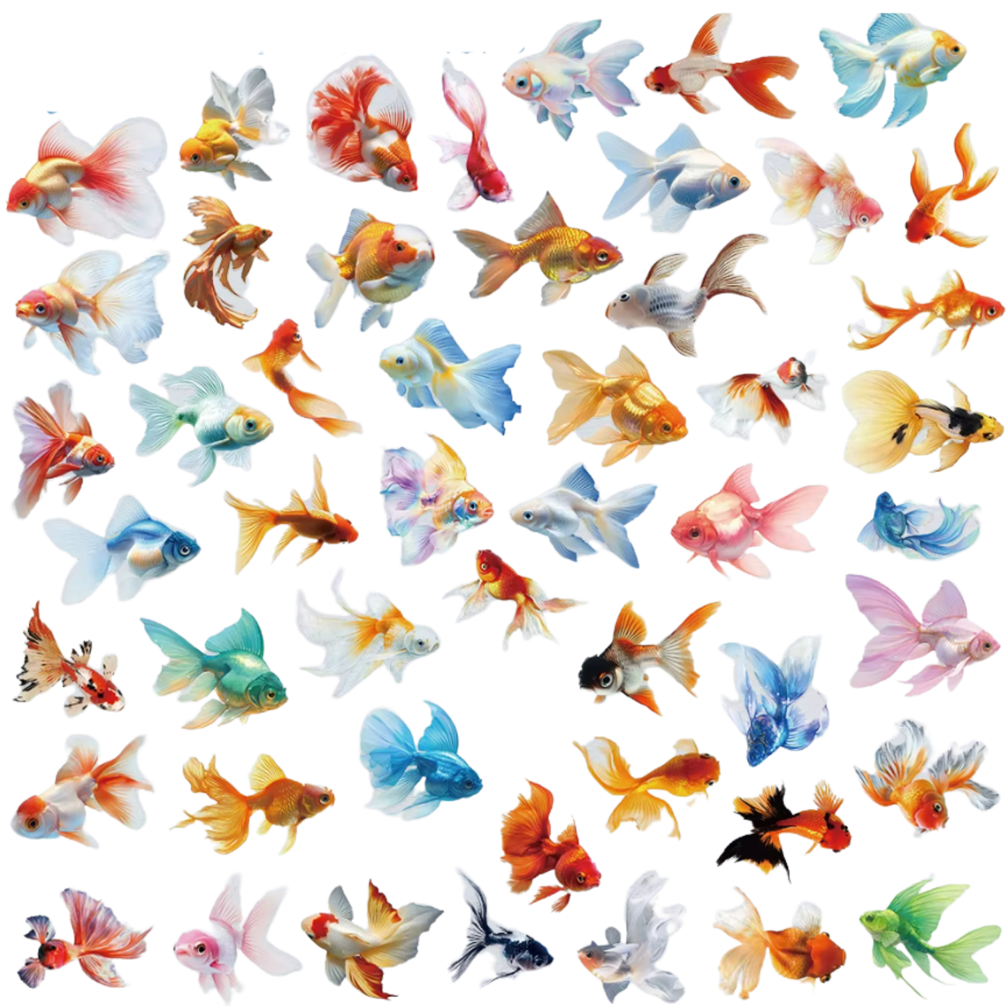 Goldfish Stickers (50pcs)