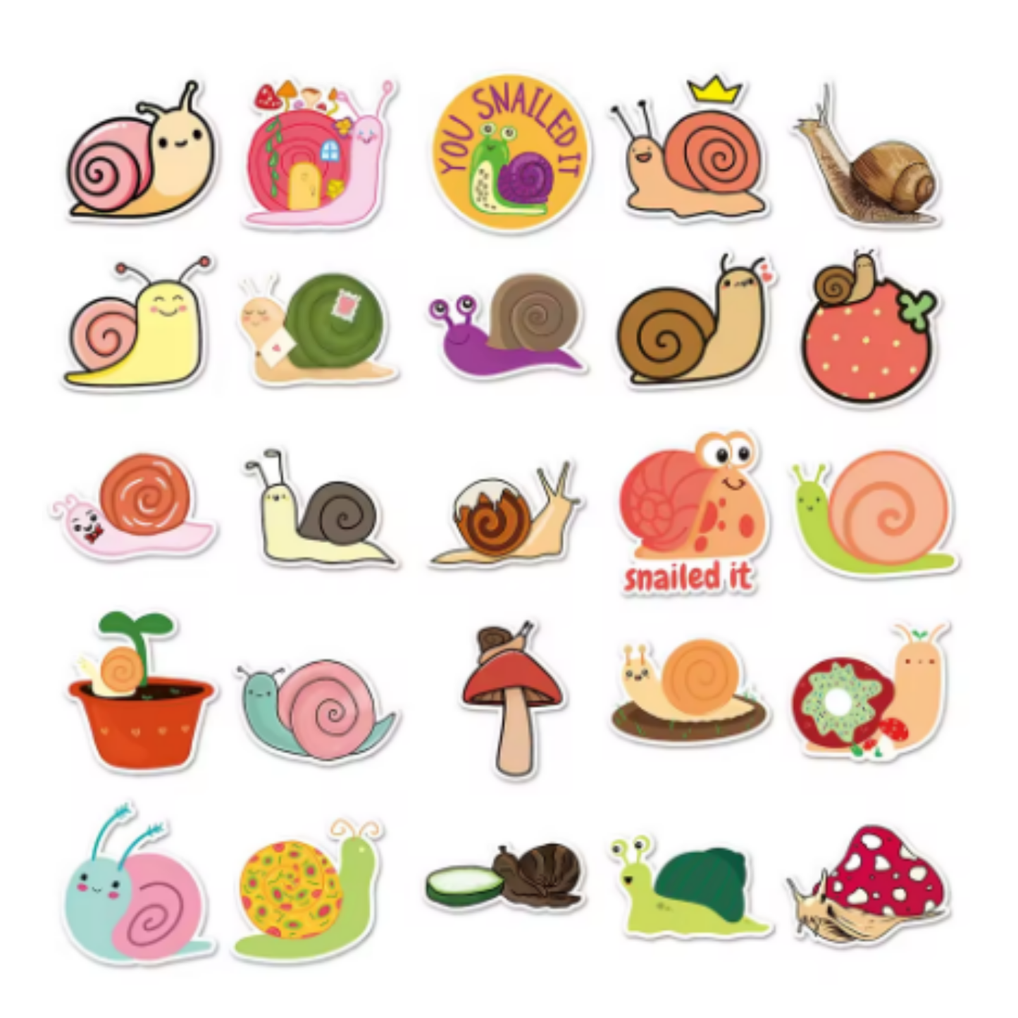 Snail Stickers (50pcs)